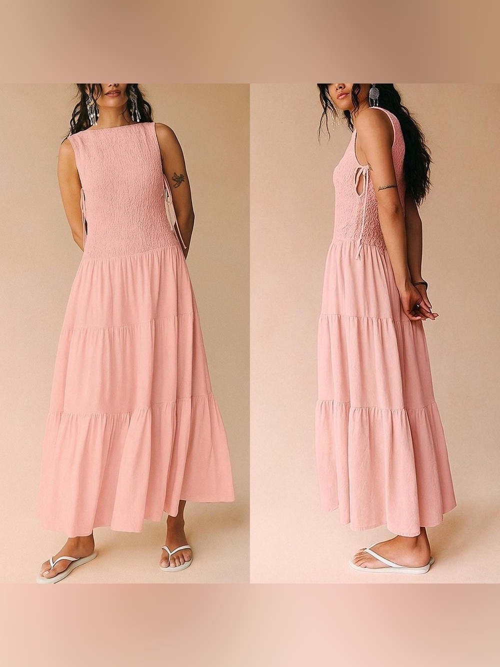 FREE PEOPLE Sterling Maxi Dress in Pink Chalk NWT